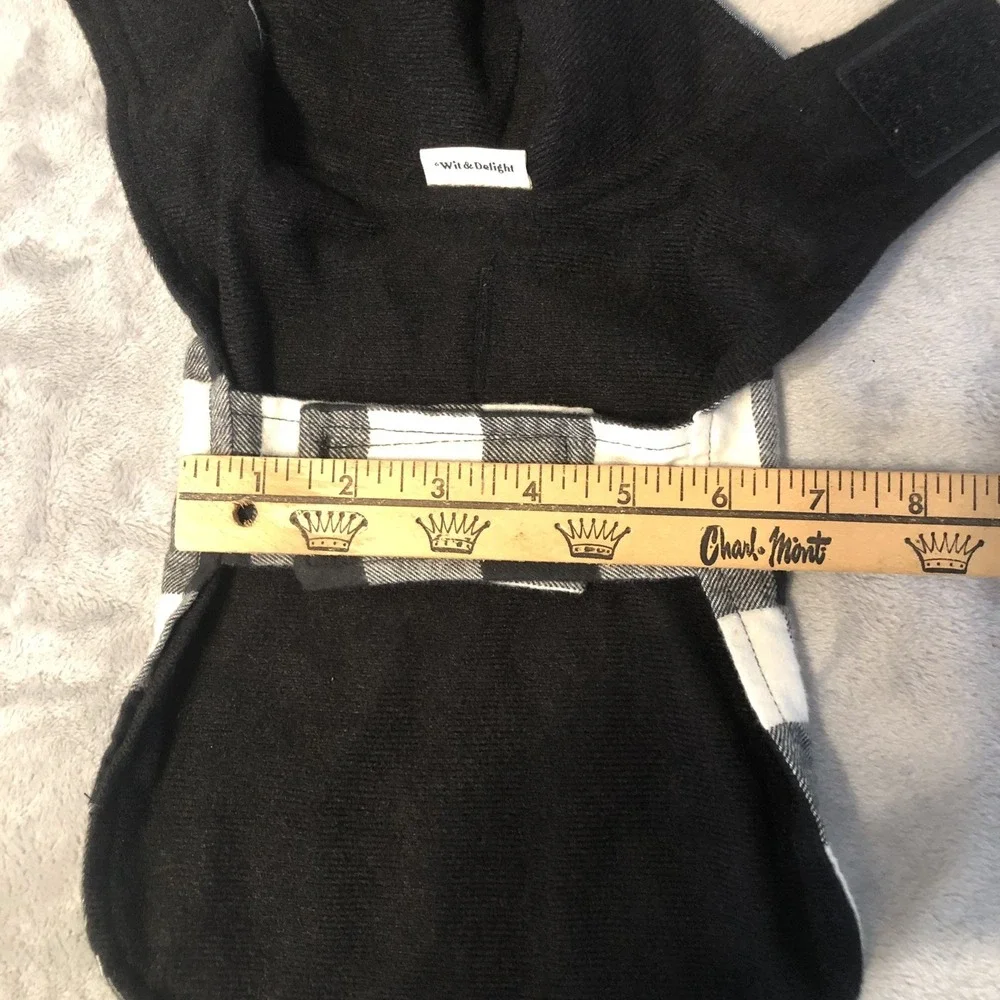 Wit &‎ Delight Dog Puppy Jacket Coat Size XS (Measurements) Chambray Plaid